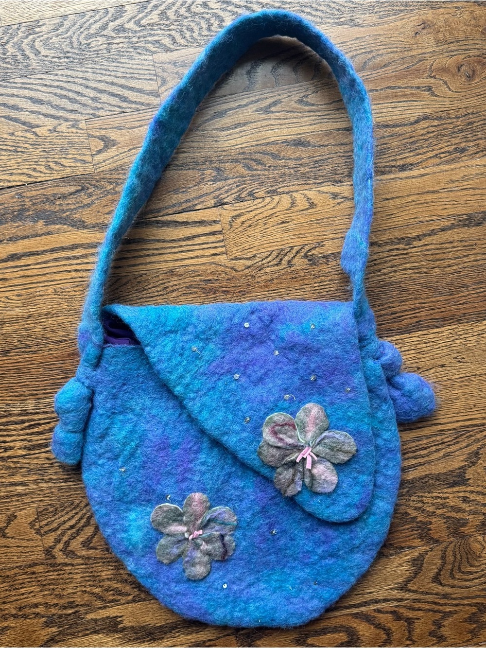 Vintage Handmade New Zealand Wool Handbag